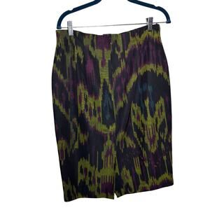 NWT Lafayette 148 New York Pencil Skirt Ikat Print Size 8